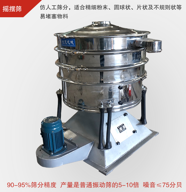 搖擺篩仿照人工篩分，可滿足高精度、高産量篩分要求